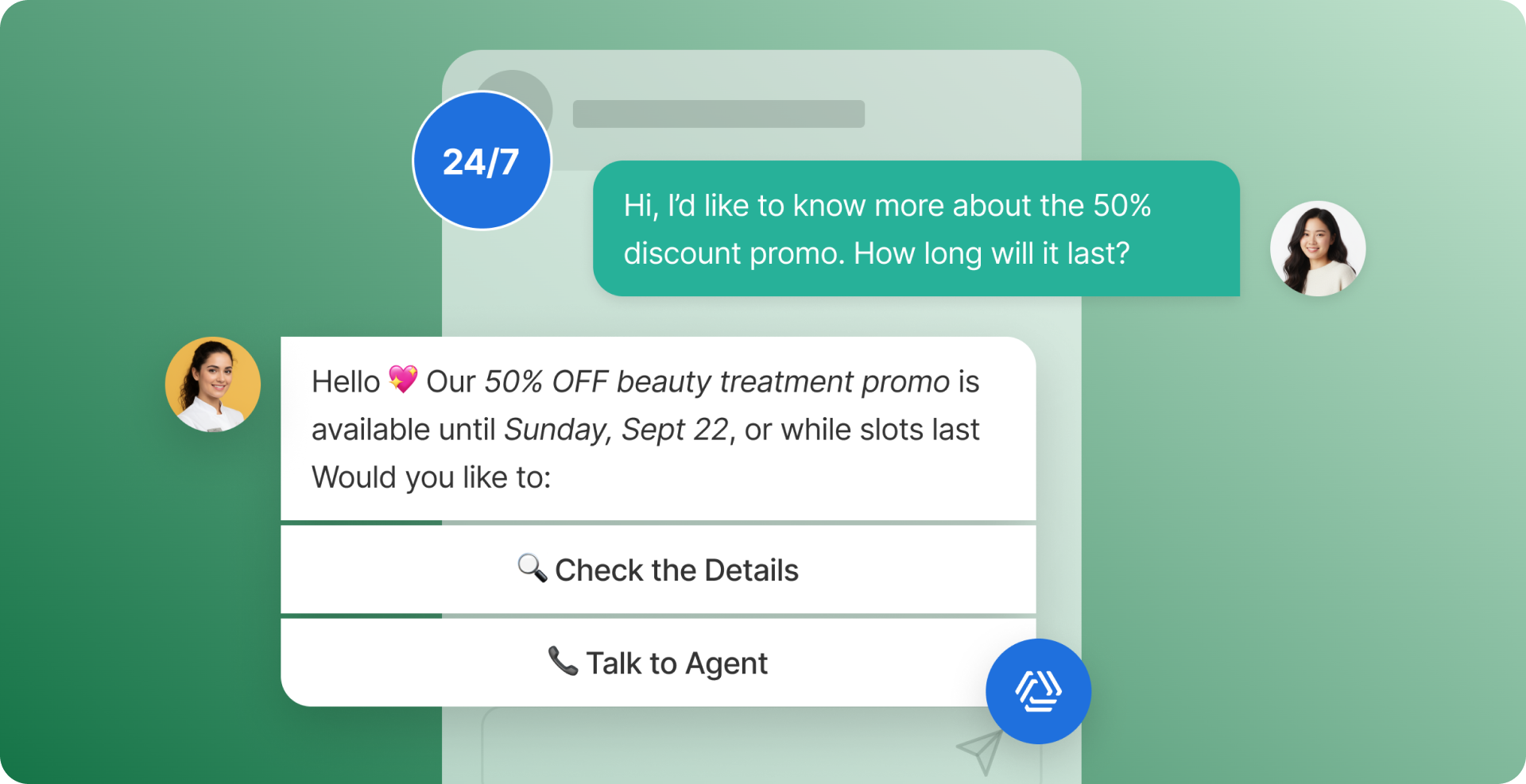 Tangani pertanyaan umum setiap saat