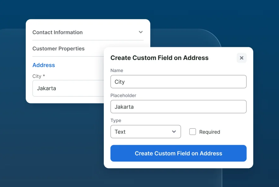 Adding a custom address field to a record in QCRM